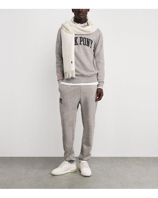 Polo Ralph Lauren Gray Cotton-Blend Logo Sweatpants for men