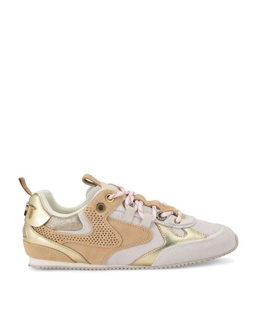 Kurt Geiger Natural Suede Kurt Runner Sneakers