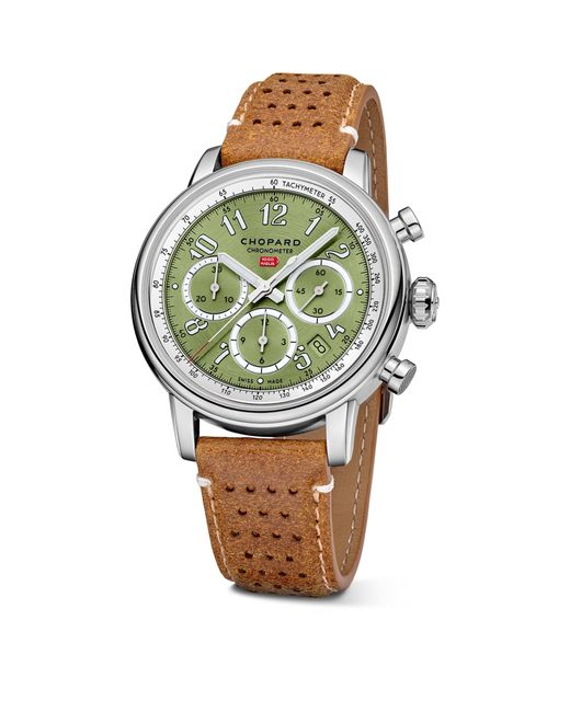 Chopard Gray Lucent Steel Mille Miglia Chronograph Watch 40.5mm for men