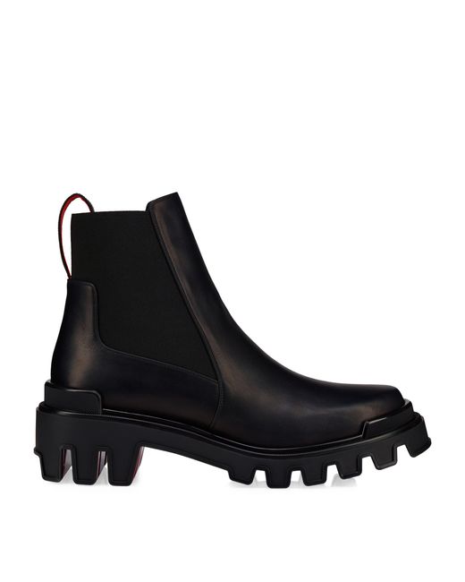 Christian Louboutin Black Marchacroche Dune Leather Chelsea Boots