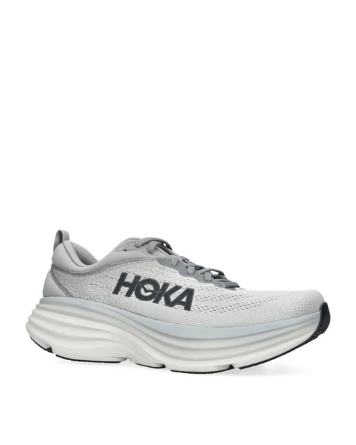 Hoka One One White Bondi 8 Running Sneakers for men