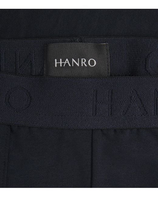 Hanro Blue Cotton-Blend Essential Trunk for men