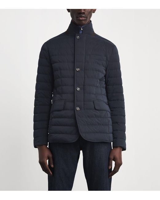 Moorer Blue Quilted Zavyer Jacket for men