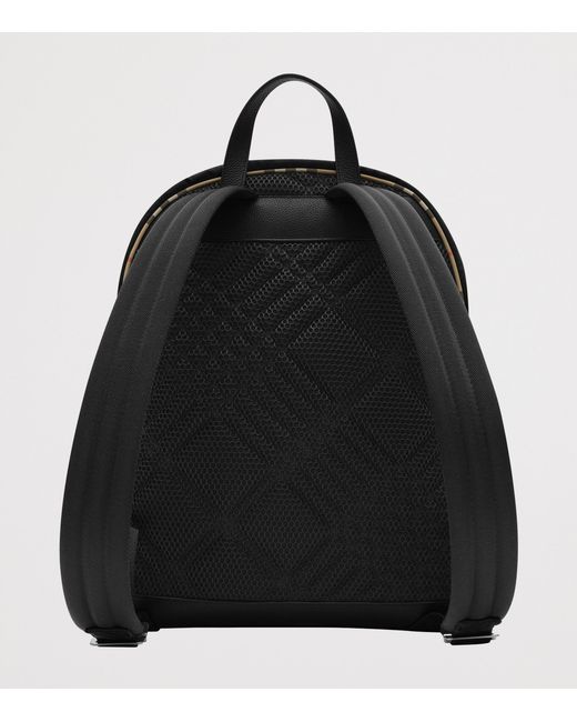 Burberry Black Check-Trim Backpack for men