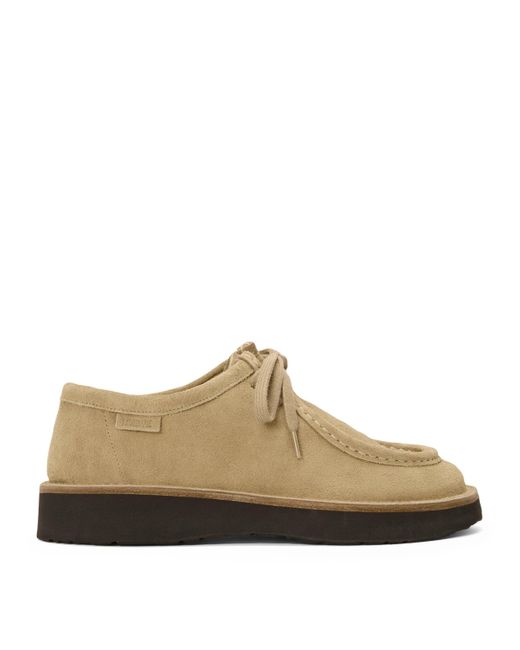 Loewe Brown Suede Wide-Toe Faro Shoes for men