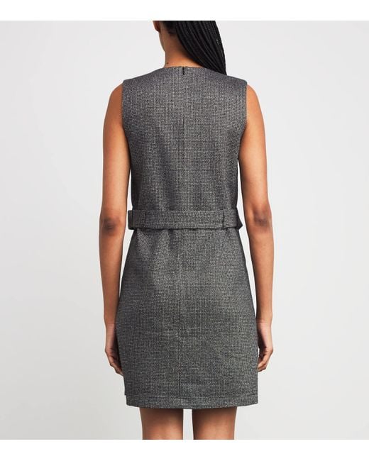 Weekend by Maxmara Gray Houndstooth Tailored Mini Dress