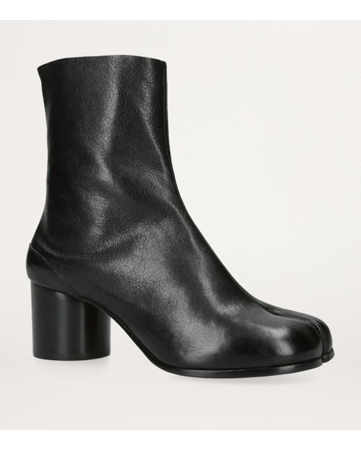 Maison Margiela Black Leather Tabi Boots 60
