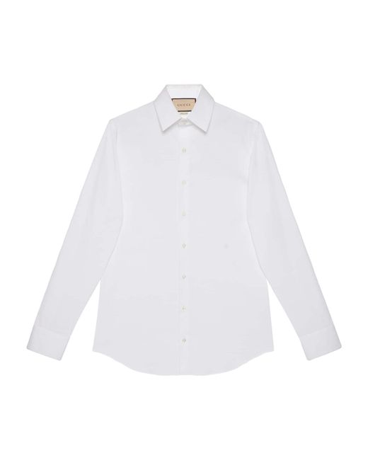 Gucci White Double G Shirt for men
