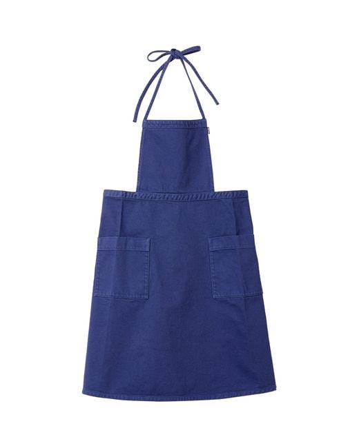 Miu Miu Blue Garment-Dyed Gabardine Apron