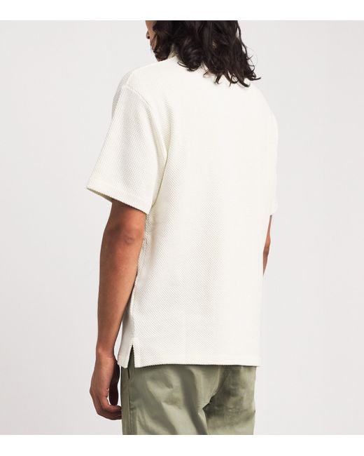Polo Ralph Lauren White Piqué Textured Polo Shirt for men