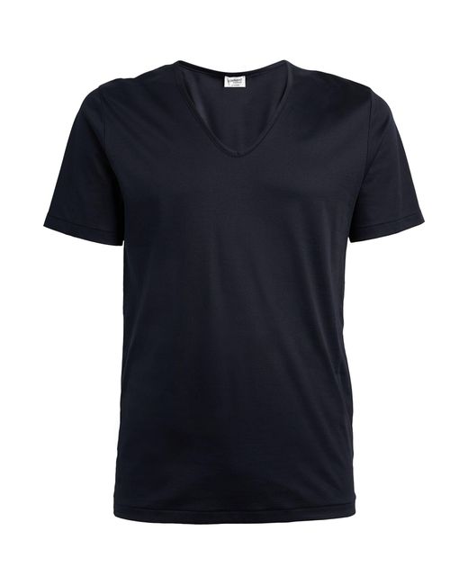 Zimmerli of Switzerland Black 286 Sea Island Cotton T-shirt for men