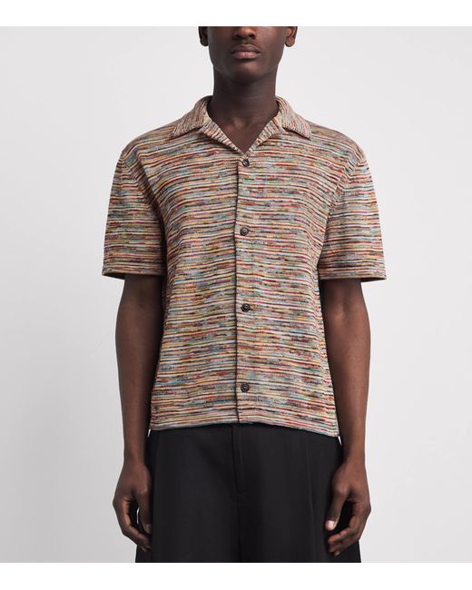 Paul Smith Brown Knitted Signature Stripe Shirt for men
