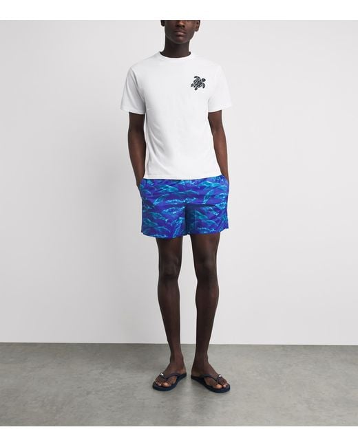 Vilebrequin Blue Whale Print Mahina Swim Shorts for men