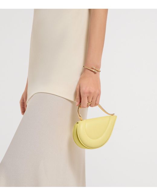 BVLGARI Yellow Mini Leather Serpenti Cuoricino Top-Handle Bag