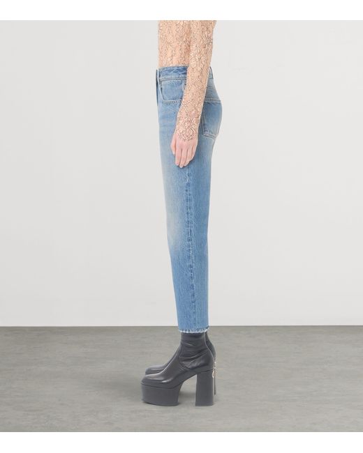 Valentino Blue Cropped Straight Jeans