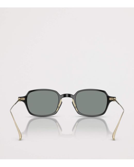 Giorgio Armani Gray Rectangle Sunglasses for men