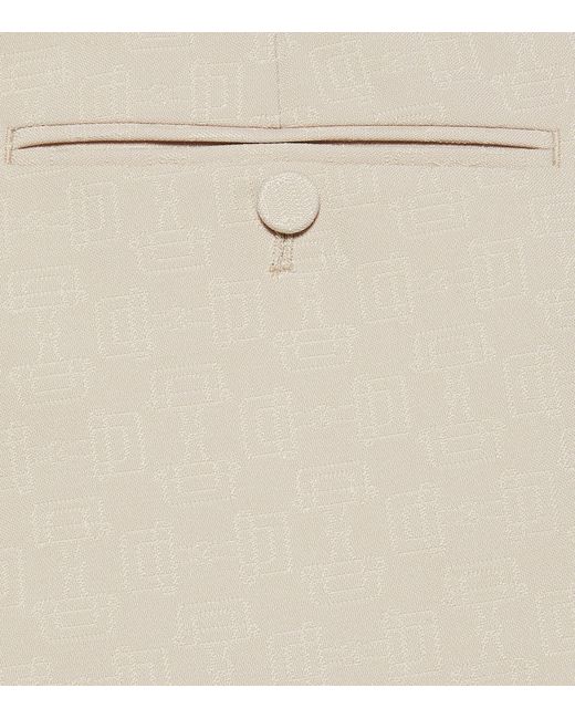 Gucci White Horsebit Fabric Trousers