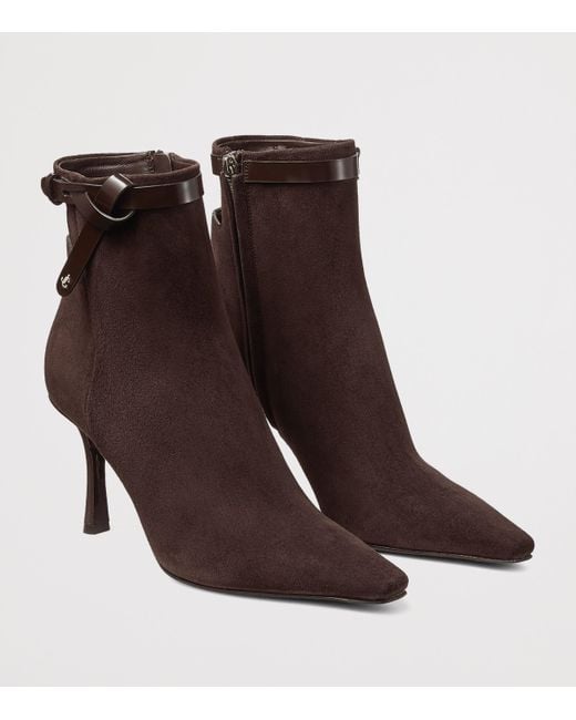 Jimmy Choo Brown Camie Ab 85 Suede Heeled Boots