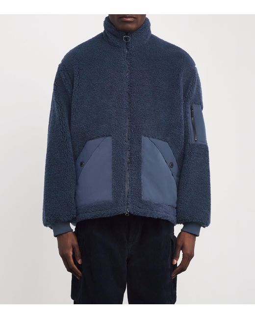 Barbour Blue Fleece Weardale Jacket for men