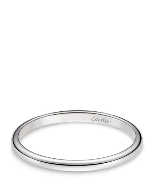 Cartier White Platinum And Diamond C De Wedding Band