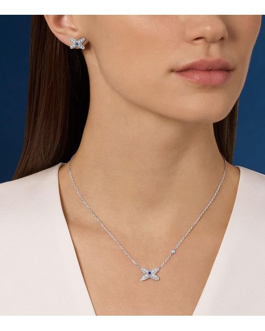 Chaumet White Diamond And Sapphire Jeux De Liens Earrings