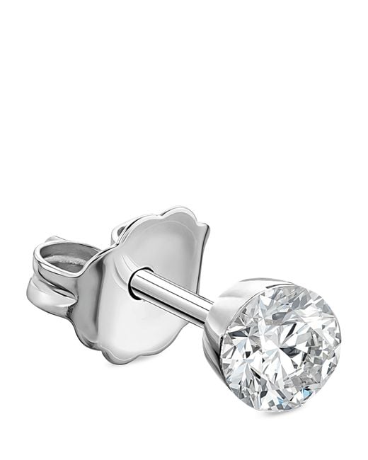 Maria Tash White And Diamond Invisible Set Single Earring