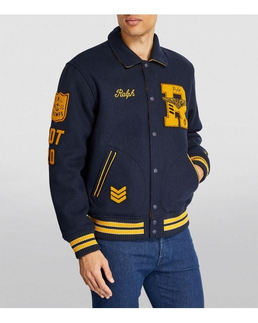 Polo Ralph Lauren Blue Reversible Varsity Jacket for men