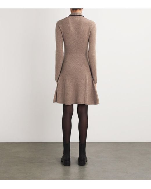 Staud Brown Knitted Dujour Mini Dress