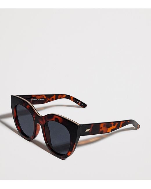 Le Specs Blue Oversized Air Heart Sunglasses for men