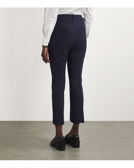 Weekend by Maxmara Blue Cady Cigarette Trousers