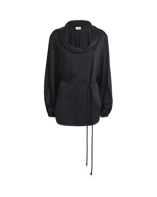 Aeron Black Satin Soraya Top