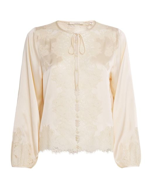 Doen Natural Silk Satin Lucine Top
