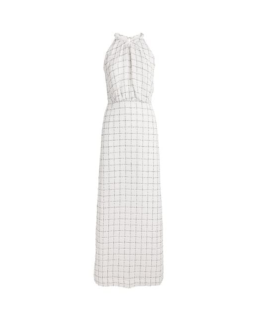 LIBEROWE White Tweed Celeste Maxi Dress