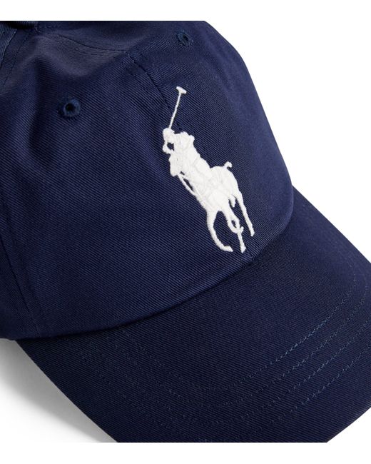Polo Ralph Lauren Blue Cotton Polo Pony Baseball Cap for men
