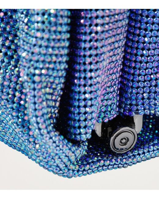 Benedetta Bruzziches Blue Embellished Venus La Petite Clutch Bag