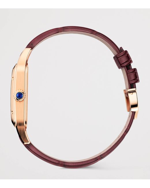 Cartier Pink Santos-Dumont Skeleton Watch