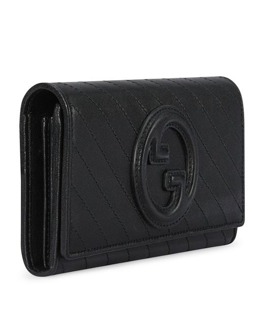 Gucci Black Leather Blondie Continental Wallet