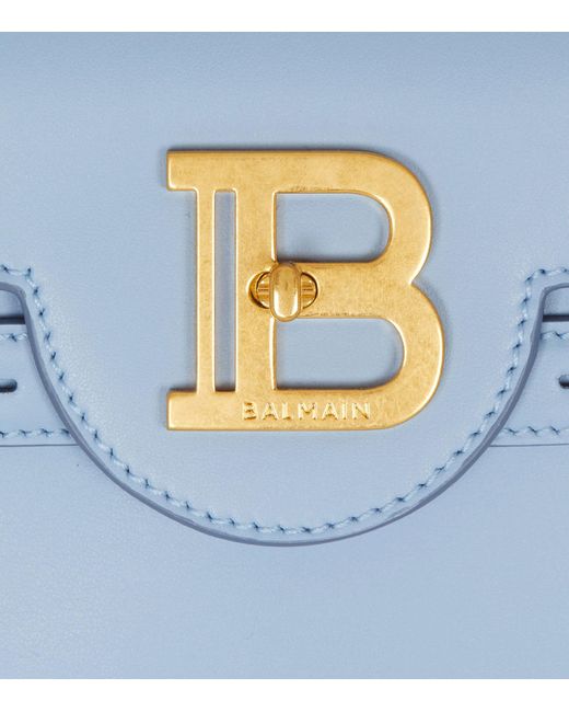 Balmain Blue Leather B-buzz 23 Top-handle Bag