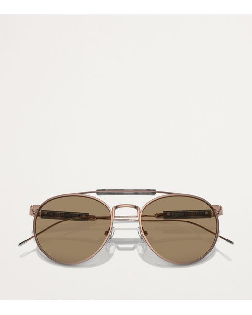 Brunello Cucinelli Brown Titanium Bc2004St Sunglasses