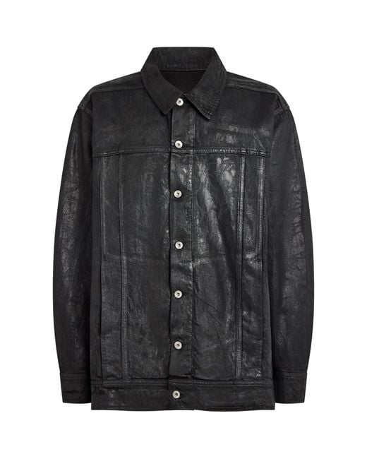 Rick Owens Black Jumbo Worker Jacket for men