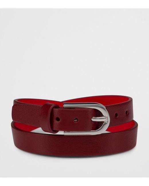 Christian Louboutin Red Bettina Double Leather Bracelet
