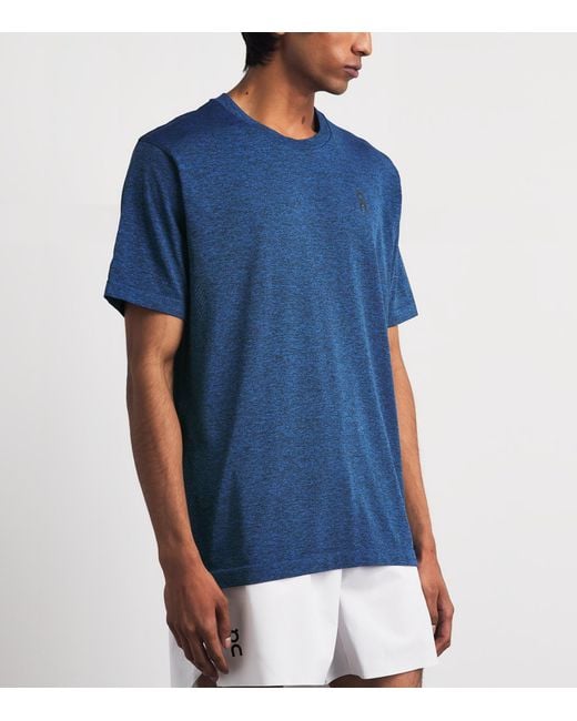 On Shoes Blue Train Flex T-Shirt for men