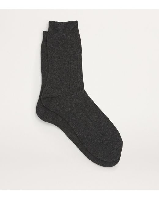 Falke Black Wool-Blend Cosy Socks