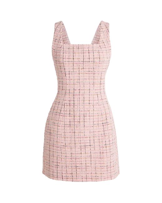 Maje Pink Tweed Mini Dress