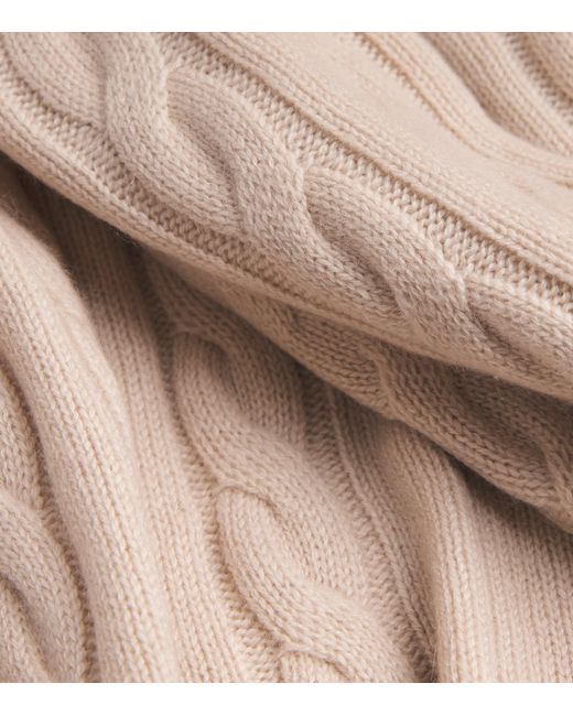 Soft Goat Natural Cashmere Cable-Knit Sweatpants