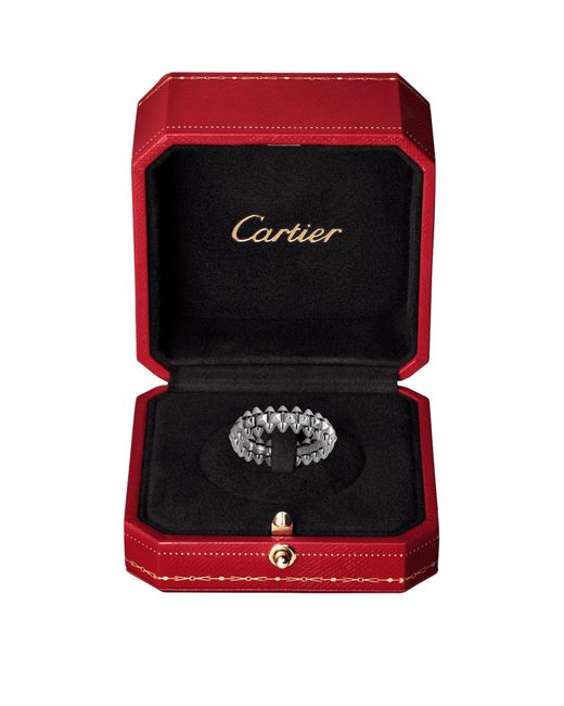 Cartier Metallic Small White Gold Clash De Ring