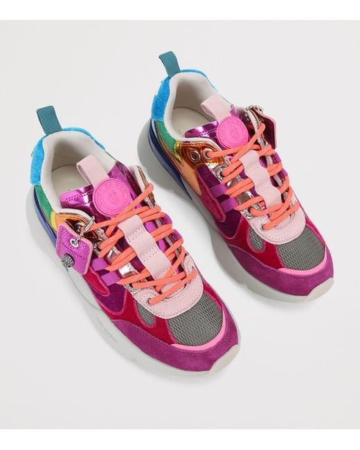 Kurt Geiger Pink Suede Kurt Runner Sneakers