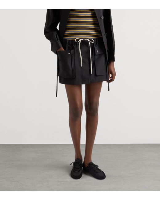 Prada Black Mohair-Wool Mini Skirt