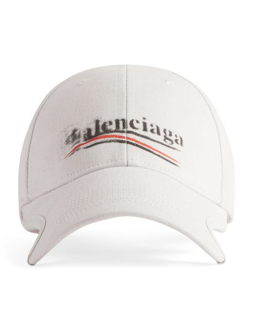 Balenciaga White Political Campaign Baseball Cap for men