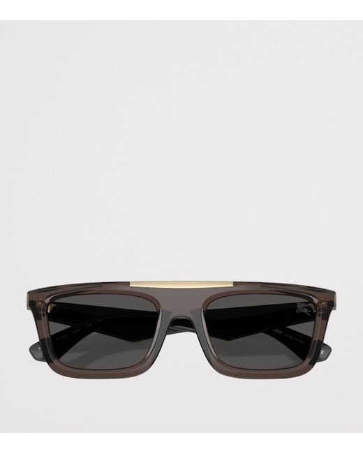 Burberry Gray Injected Be4451U Rectangle Sunglasses for men